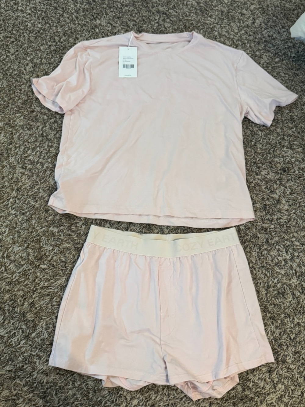 Cozy Earth Pajama Short Sleeve Tee & Boxer Short Set
